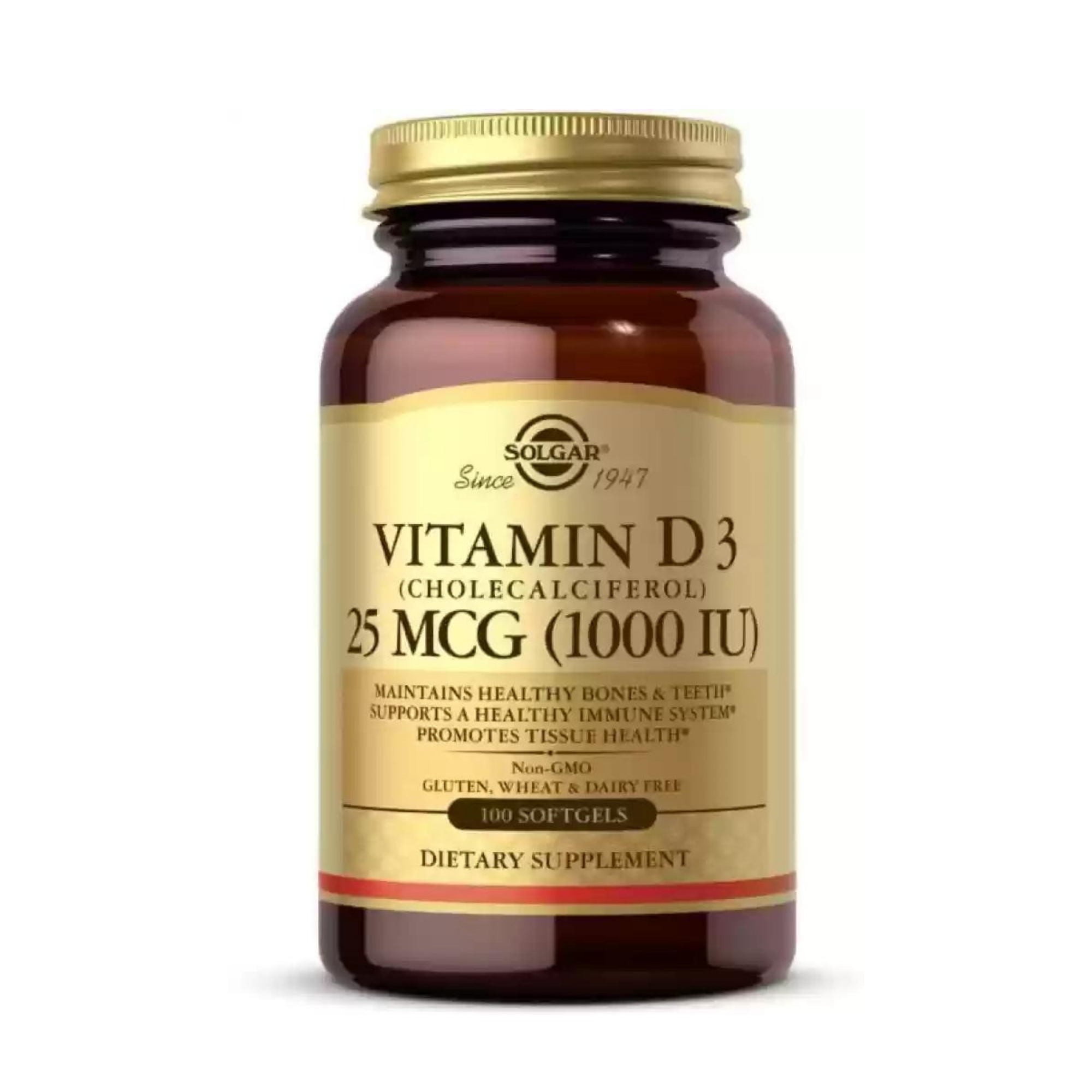 Solgar Vitamin D3 1000 IU (25 µg) capsules