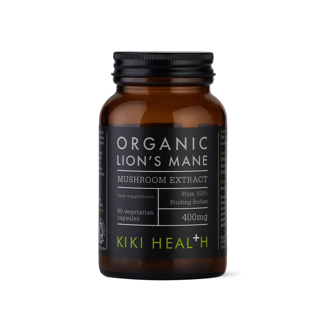 Kiki Health Organic Mushroom Extract Lion's Mane Vegicaps-60