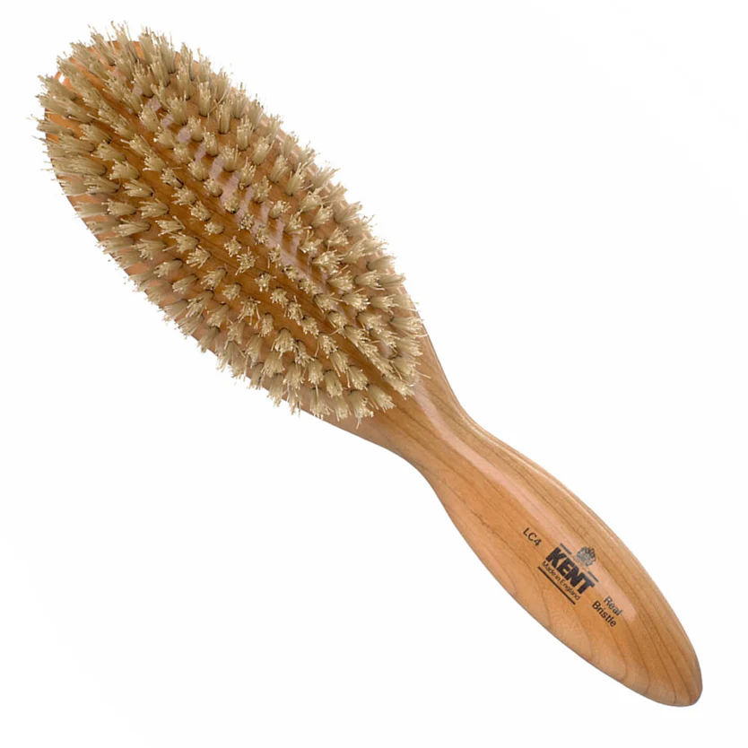 Ladies Finest Cherrywood Pure White Bristle Oval Brush