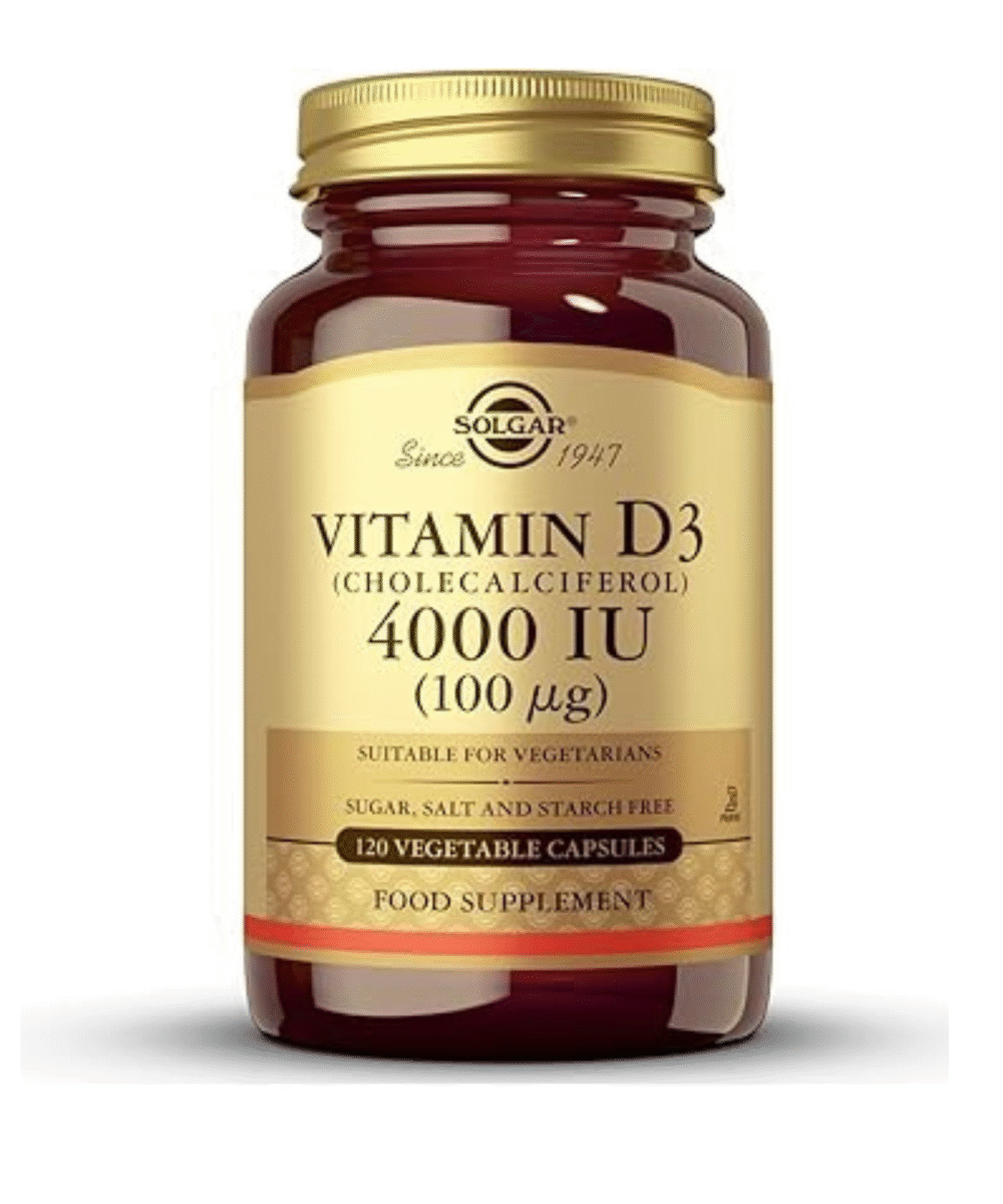 Solgar Vitamin D3 4000 IU – 120 Vegetable Capsules front image