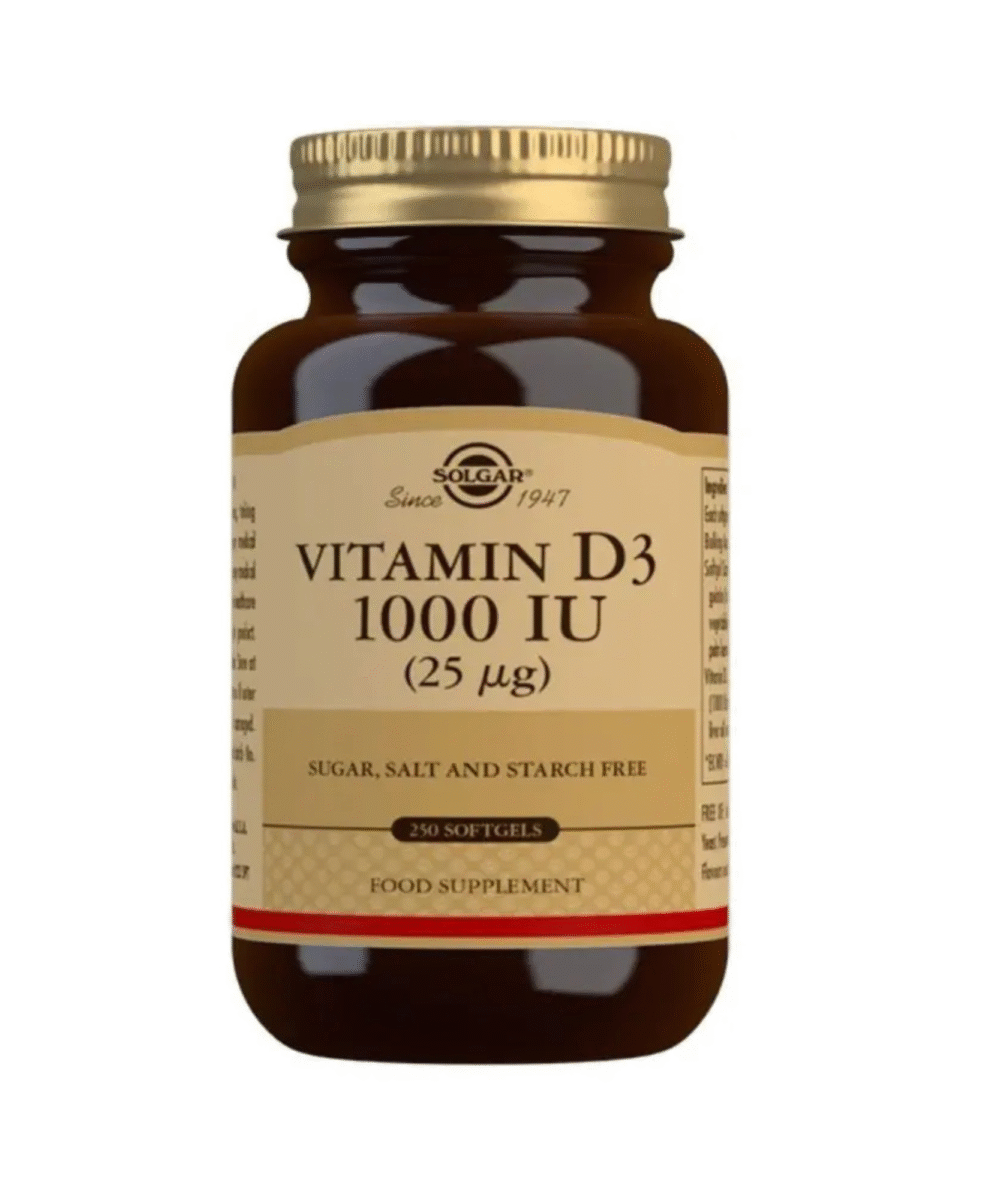 Solgar Vitamin D3 1000 IU (25 µg) – 250 Softgels