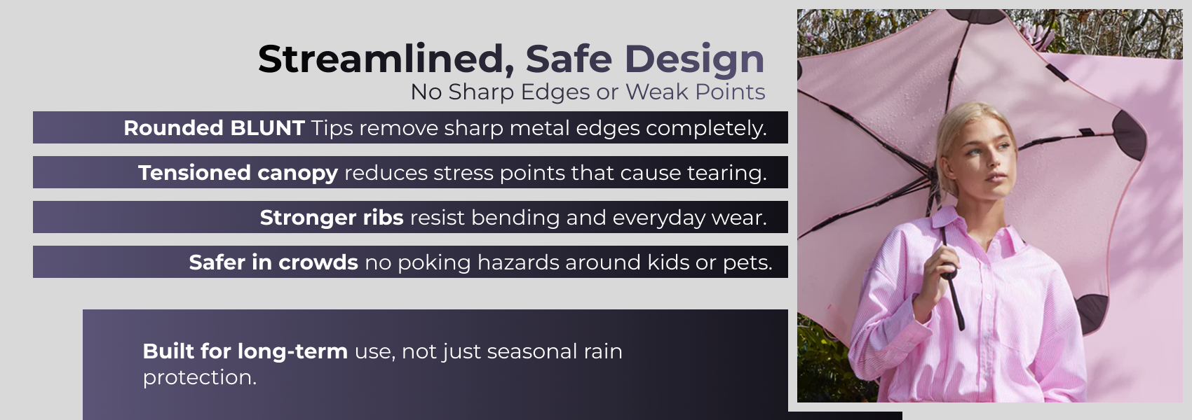 How BLUNT Umbrellas differ from regular umbrellas 3