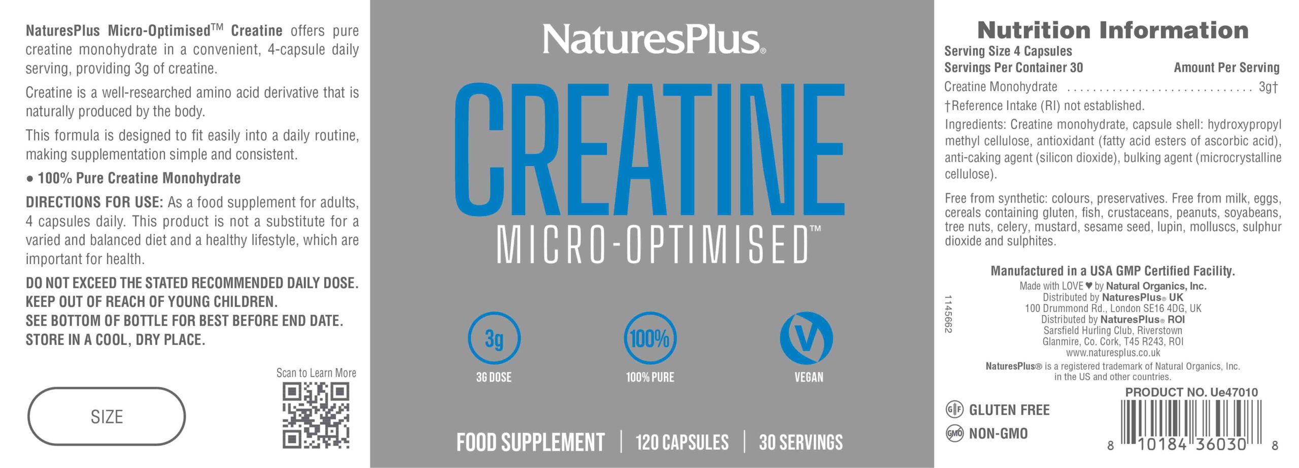 Natural Plus Creatine Micro-Optimised™ Capsules - Image 2