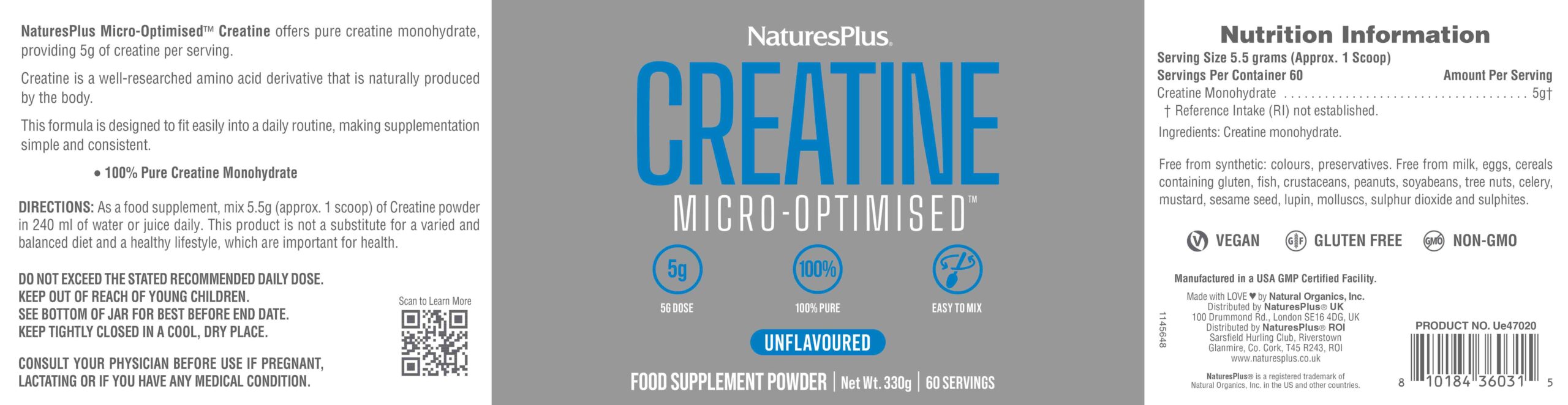 Natural Plus Creatine Micro-Optimised™ Powder - Image 2